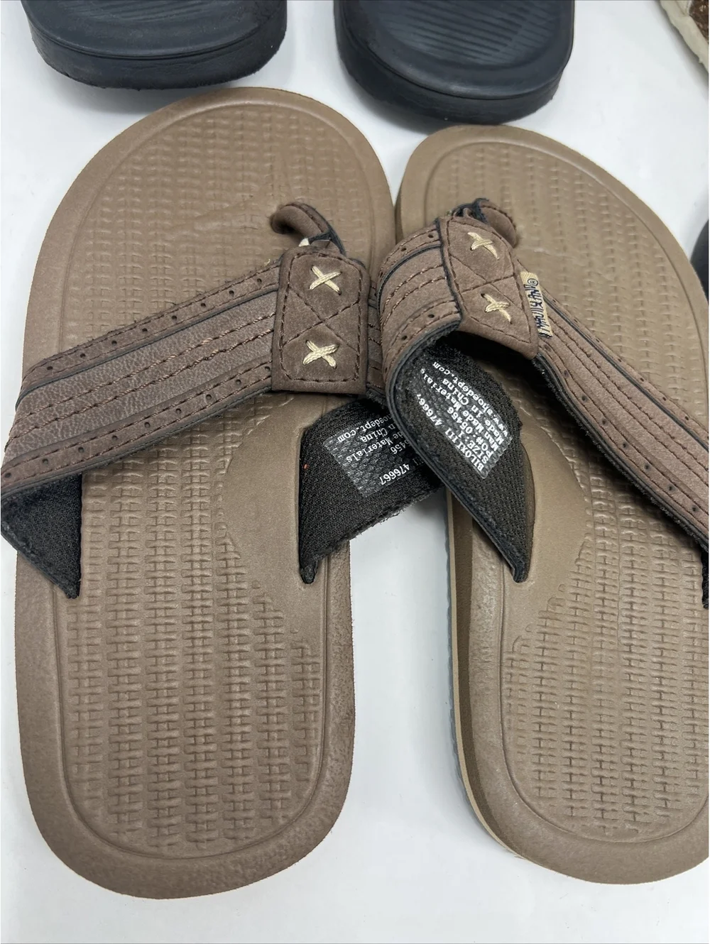 Lot of 6 pairs of kids youth sandals flip flops slides NIKE size 13 1Y 6Y & more